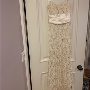 Ivory Floor Length Prom Dress! Worn once!